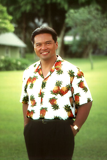 Larry in front of church